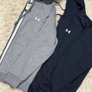 Set of 2 - mens under Armour rival fleece full zip hoodies - medium - nwt